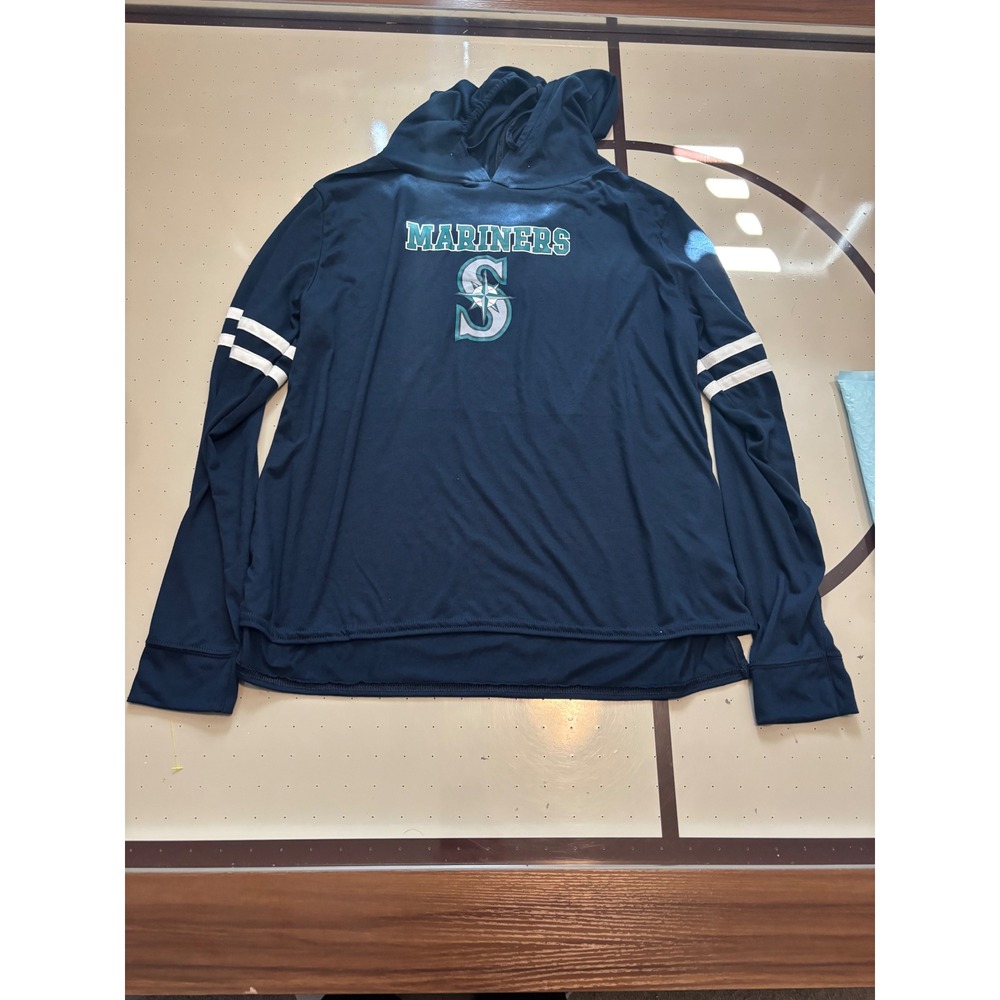 355 Seattle Mariners Concepts Sport MLB Navy Blue Lightweight Hoodie XL Womens